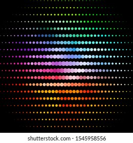 Dark Multicolor vector texture with disks. Abstract colorful disks on simple gradient background. Pattern for wallpapers, curtains.