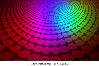 Dark Multicolor vector texture with disks. Modern abstract illustration with colorful water drops. New design for ad, poster, banner of your website.