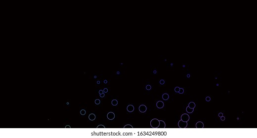 Dark Multicolor vector texture with disks. Abstract decorative design in gradient style with bubbles. Pattern for business ads.