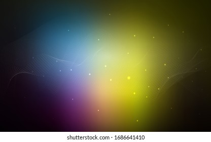 Dark Multicolor vector texture with disks. Blurred decorative design in abstract style with bubbles. The pattern can be used for beautiful websites.