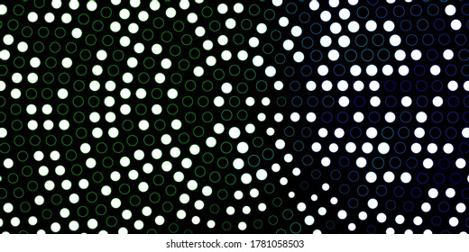 Dark Multicolor vector texture with disks. Colorful illustration with gradient dots in nature style. Design for your commercials.