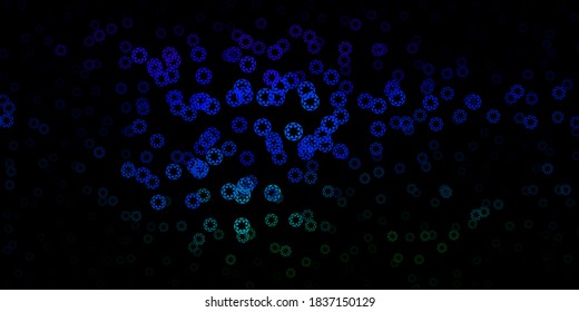 Dark multicolor vector texture with disks. Modern abstract illustration with colorful circle shapes. Design for posters, banners.