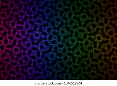 Dark Multicolor vector texture with disks. Blurred decorative design in abstract style with bubbles. Design for your business advert.