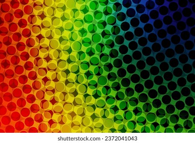 Dark Multicolor vector texture with disks. Blurred decorative design in abstract style with bubbles. New template for your brand book.