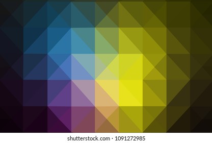 Dark Multicolor vector texture with gradient triangles. Triangular geometric sample with gradient.  The best triangular design for your business.
