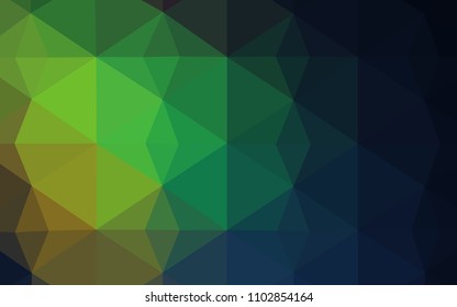 Dark Multicolor vector texture with gradient triangles. Triangular geometric sample with gradient.  Pattern for a brand book's backdrop.