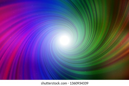 Dark Multicolor vector texture with milky way stars. Space stars on blurred abstract background with gradient. Pattern for astrology websites.