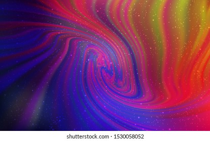 Dark Multicolor vector texture with milky way stars. Modern abstract illustration with Big Dipper stars. Smart design for your business advert.