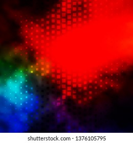 Dark Multicolor vector texture in rectangular style. Colorful illustration with gradient rectangles and squares. Modern template for your landing page.