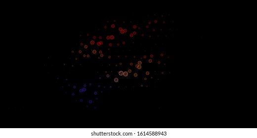 Dark Multicolor vector texture with religion symbols. Abstract illustration with gothic gradient shapes. Background for esoteric, mystic designs.