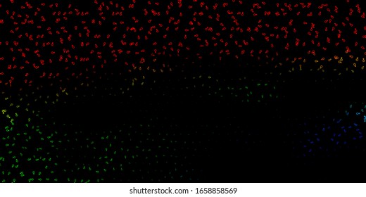 Dark Multicolor vector texture with religion symbols. Abstract illustration with gothic gradient shapes. Design for magic, spiritual events.
