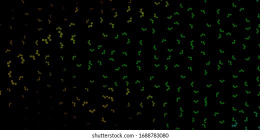Dark Multicolor vector texture with religion symbols. Colorful mystic symbols with a gradient in ancient style. Background for esoteric, mystic designs.