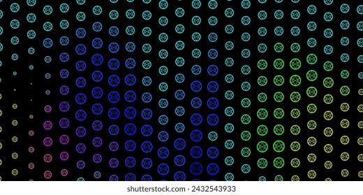 Dark Multicolor vector texture with religion symbols. Retro design in abstract style with witchcraft forms. Design for magic, spiritual events.