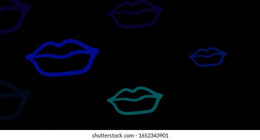 Dark Multicolor vector texture with women's rights symbols. Colorful illustration with gradient feminism shapes. Elegant design for wallpapers.
