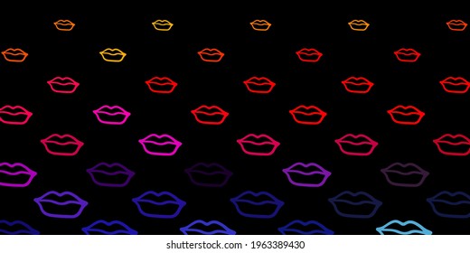 Dark Multicolor vector texture with women's rights symbols. Abstract illustration with a depiction of women's power. Background for International Women’s Day.