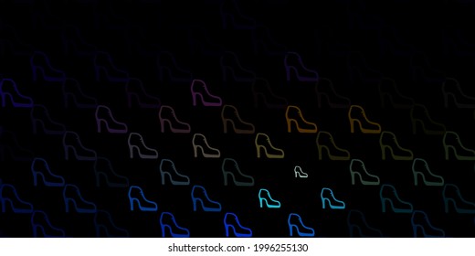 Dark multicolor vector texture with women's rights symbols. Colorful feminism symbols with a gradient in modern style. Elegant design for wallpapers.