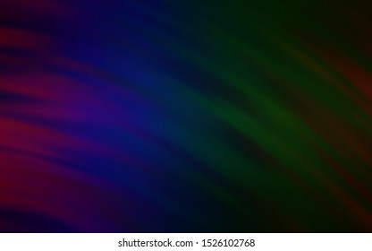 Dark Multicolor vector texture with wry lines. Colorful geometric sample with gradient lines.  A completely new template for your design.