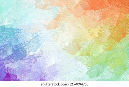 Dark Multicolor vector texture with wry lines. Shining colorful illustration in simple curve style. Texture for booklets, leaflets.