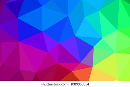 Dark Multicolor vector triangle mosaic template. Polygonal abstract illustration with gradient. Pattern for a brand book's backdrop.