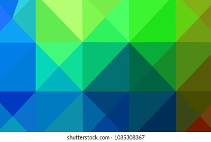 Dark Multicolor vector triangle mosaic cover. Geometric illustration in Origami style with gradient.  Brand-new design for your business.