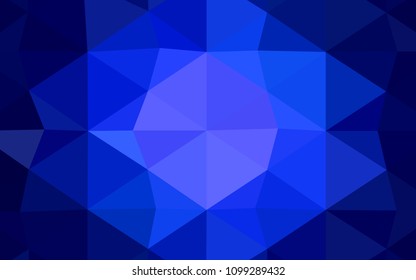 Dark Multicolor vector triangle mosaic texture. Colorful illustration in polygonal style with gradient. Brand-new design for your business.