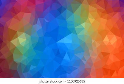 Dark Multicolor vector triangle mosaic cover. Colorful abstract illustration with triangles. Template for cell phone's backgrounds.
