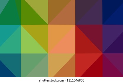 Dark Multicolor vector triangle mosaic template. Creative illustration in halftone style with gradient. Triangular pattern for your business design.