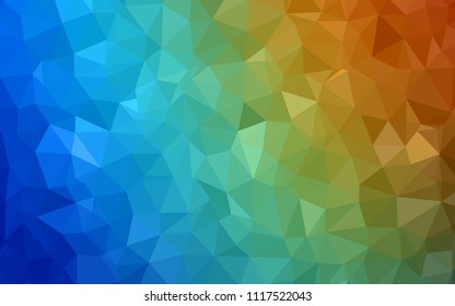 Dark Multicolor vector triangle mosaic cover. Glitter abstract illustration with an elegant triangles. A new texture for your web site.