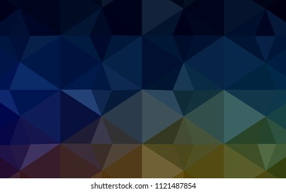 Dark Multicolor vector triangle mosaic cover. Creative illustration in halftone style with triangles. The template for cell phone's backgrounds.