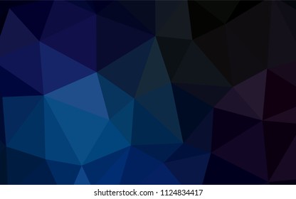 Dark Multicolor vector triangle mosaic cover. Triangular geometric sample with gradient.  Brand new style for your business design.