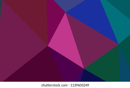Dark Multicolor vector triangle mosaic texture. Elegant bright polygonal illustration with gradient. Polygonal design for your web site.