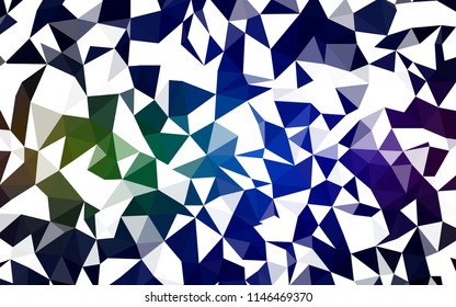 Dark Multicolor vector triangle mosaic cover. Shining polygonal illustration, which consist of triangles. Best triangular design for your business.