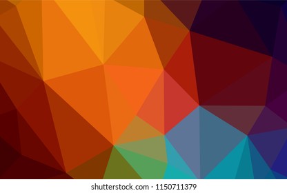 Dark Multicolor vector triangle mosaic template. A sample with polygonal shapes. Brand new style for your business design.