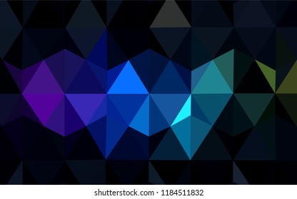 Dark Multicolor vector triangle mosaic template. Creative geometric illustration in Origami style with gradient. A completely new design for your leaflet.