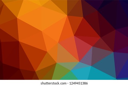 Dark Multicolor vector triangle mosaic cover. Shining polygonal illustration, which consist of triangles. Polygonal design for your web site.