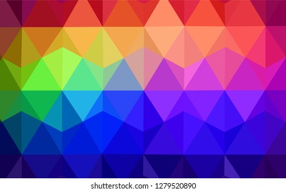 Dark Multicolor vector triangle mosaic template. A sample with polygonal shapes. A completely new design for your leaflet.