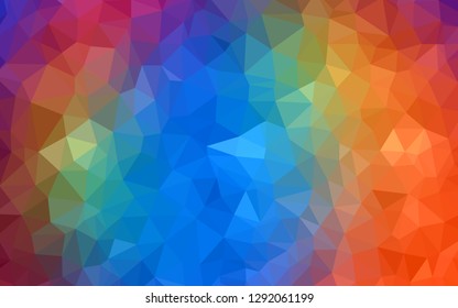 Dark Multicolor vector triangle mosaic texture. Elegant bright polygonal illustration with gradient. A new texture for your web site.