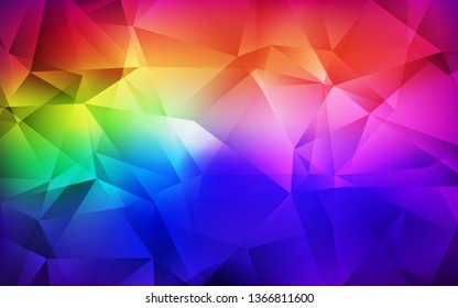 Dark Multicolor vector triangle mosaic texture. A sample with polygonal shapes. New template for your brand book.