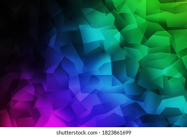 Dark Multicolor vector triangle mosaic texture. Colorful illustration in polygonal style with gradient. Template for cell phone's backgrounds.