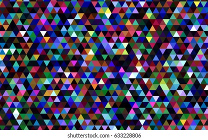 Dark Multicolor vector triangle mosaic template. Modern geometrical abstract illustration with gradient. The elegant pattern can be used as part of a brand book.