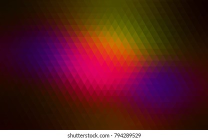 Dark Multicolor vector triangle mosaic pattern. Creative illustration in halftone style with gradient. Brand-new style for your business design.