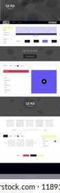 Dark Multicolor vector ui kit with bubble shapes. Shining curly illustration in marble style with gradient. This template you can use for websites.