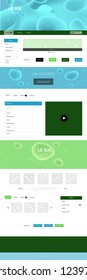 Dark Multicolor vector ui kit with bubble shapes. Creative illustration in halftone marble style with gradient. This template you can use for landing pages.