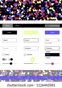 Dark Multicolor vector ui ux kit with circles. Decorative ui kit design in abstract style with colorful dots. This sample is for your website.