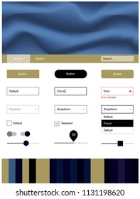 Dark Multicolor vector ui ux kit with lines, ovals. Glitter abstract illustration with blurred bubble shapes.. Modern template for your landing page.