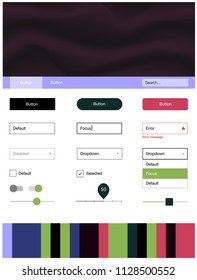 Dark Multicolor vector web ui kit with lamp shapes. Glitter abstract illustration with blurred bubble shapes.. Simple colorful design for websites.