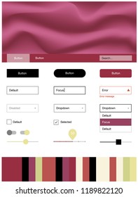 Dark Multicolor vector web ui kit with lamp shapes. Shining curly illustration in marble style with gradient. Simple colorful design for websites.
