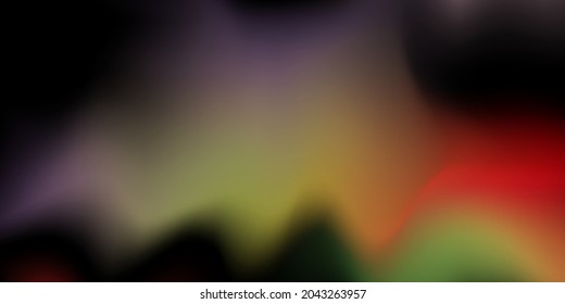 Dark multicolored gradient. Smoke effect. Northern Lights. Unusual abstract background. Wallpaper or cover design