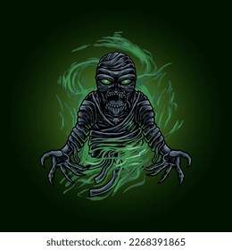 the dark mummy illustration design