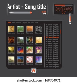 Dark music player. The player with advanced features